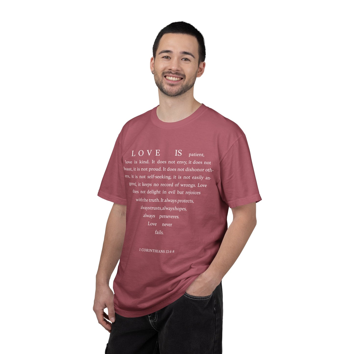 1 Corinthians 13:4-8 T-shirt