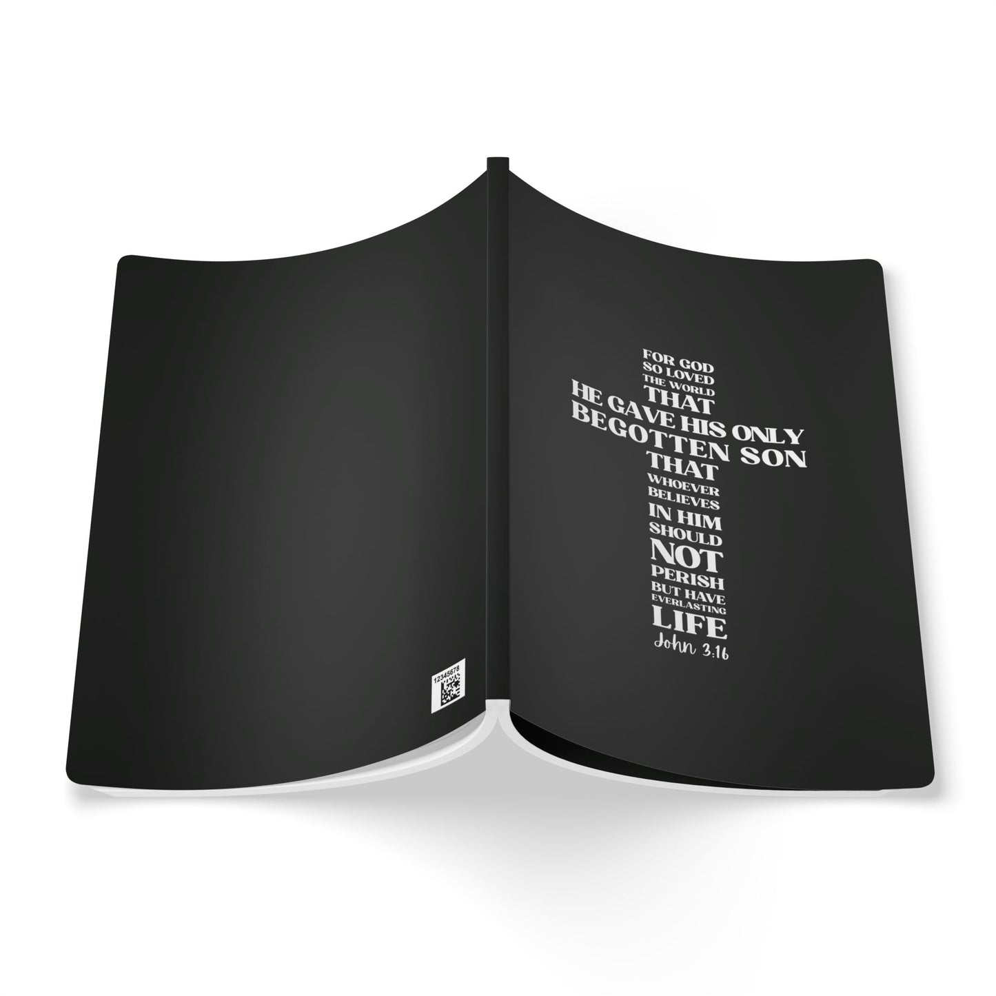 John 3:16 Soft Cover Soft Black Journal
