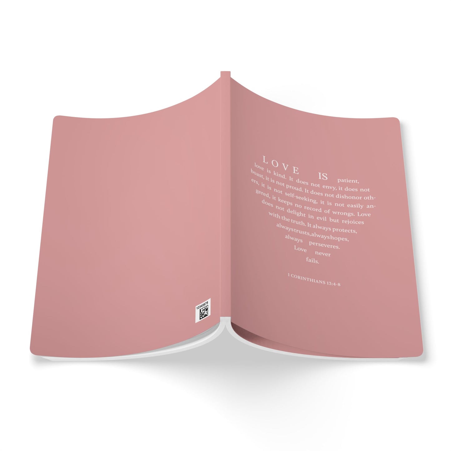 1 Corinthians 13:4-8 Soft Cover Dusty Rose Journal