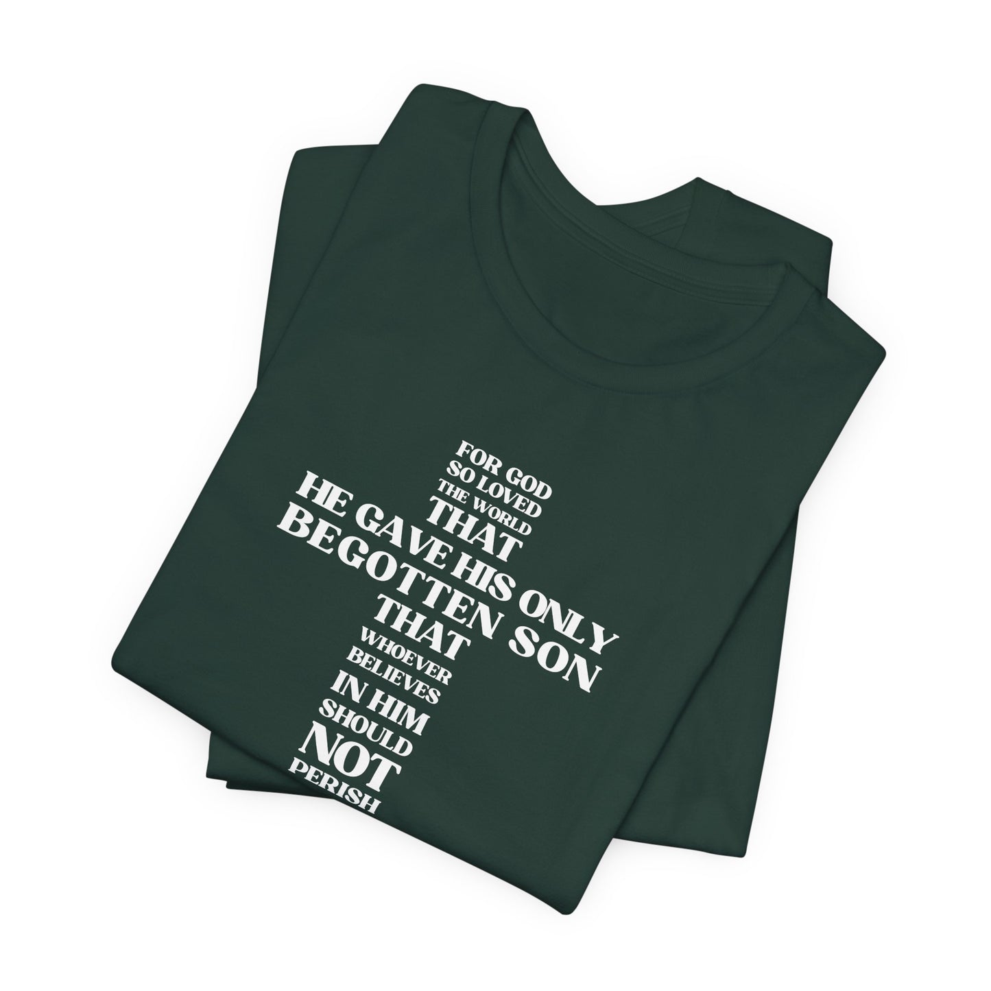 John 3:16 T-Shirt — Bella Canvas 3001 Soft Cotton Crew