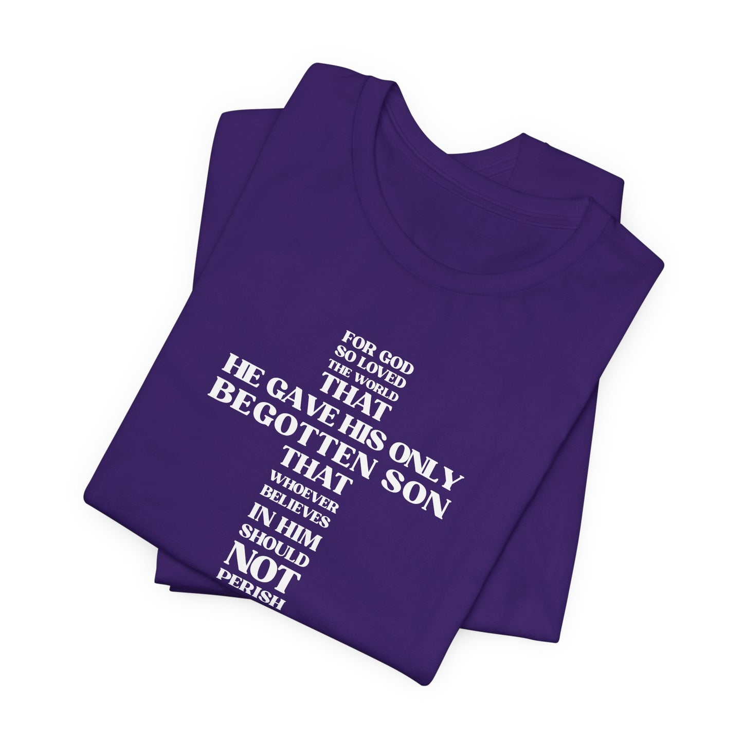 John 3:16 T-Shirt — Bella Canvas 3001 Soft Cotton Crew