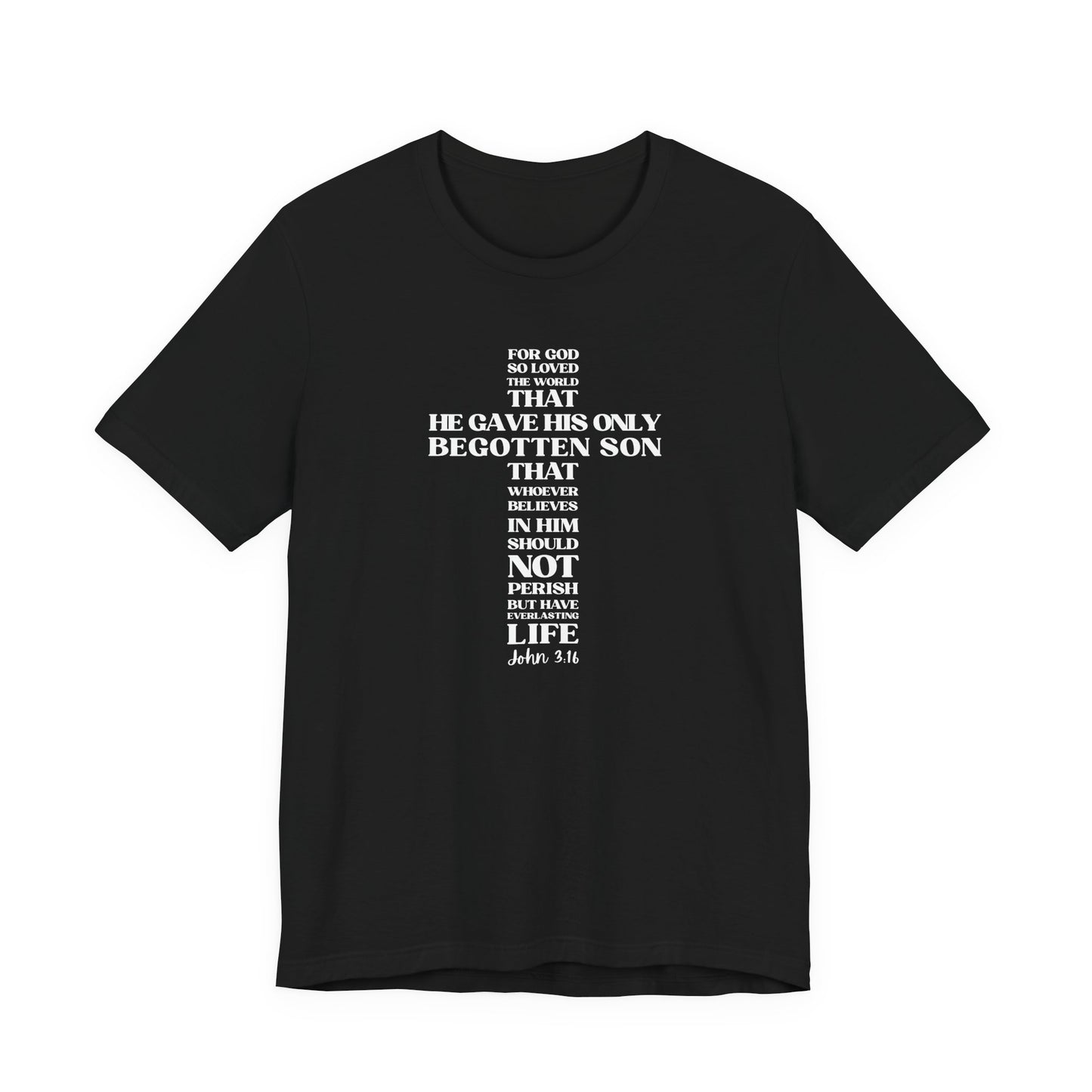 John 3:16 T-Shirt — Bella Canvas 3001 Soft Cotton Crew