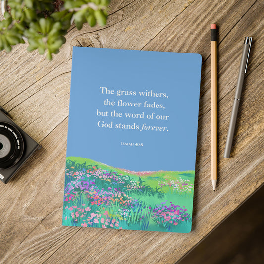 Isaiah 40:8 Soft Cover Light Blue Journal