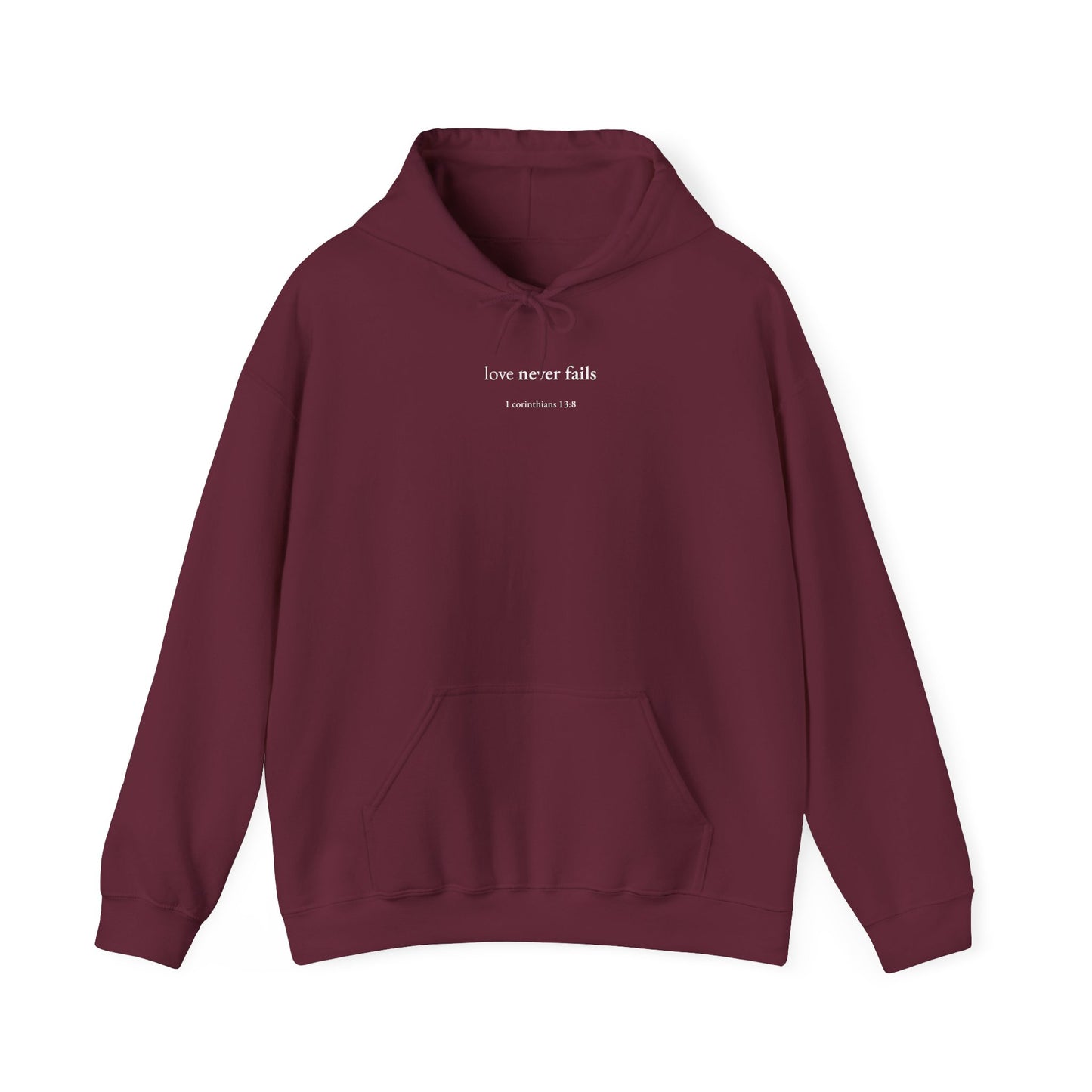 1 Corinthians 13:8 Hooded Sweatshirt
