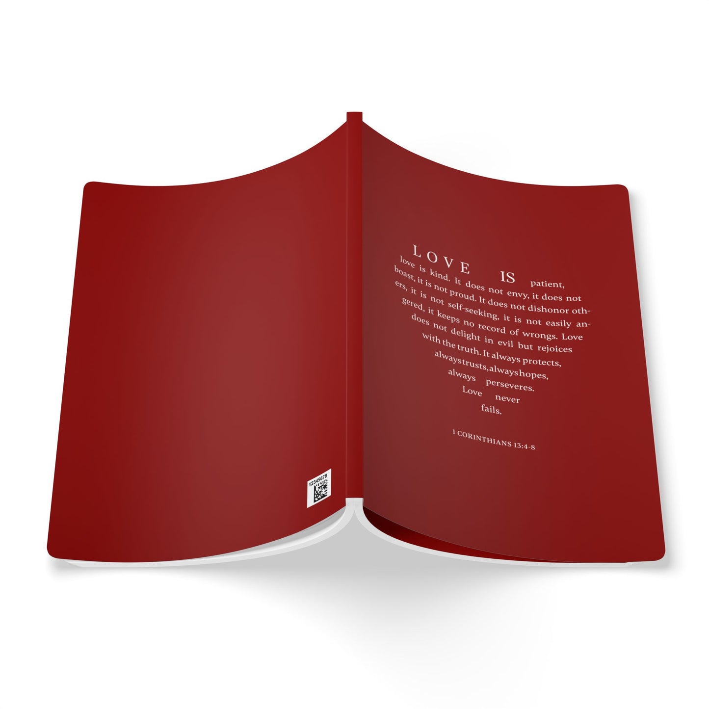 1 Corinthians 13:4-8 Soft Cover Red Journal
