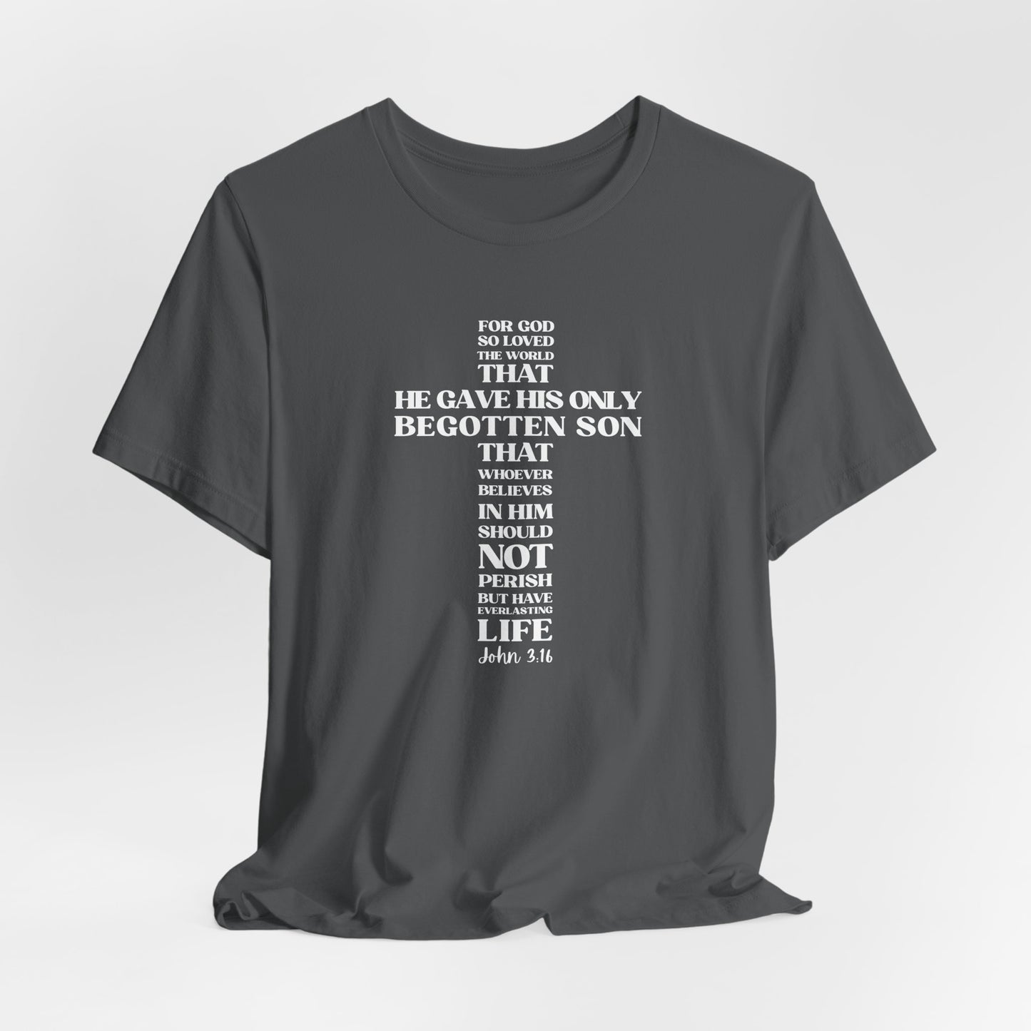 John 3:16 T-Shirt — Bella Canvas 3001 Soft Cotton Crew