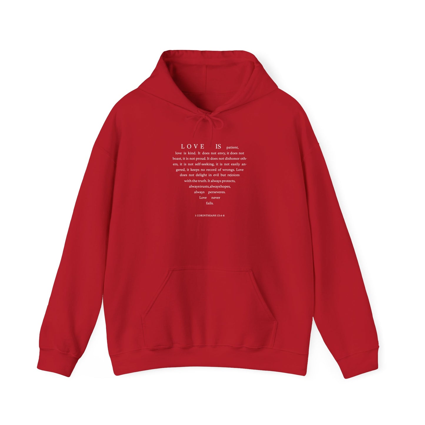 1 Corinthians 13:4-8 Hooded Sweatshirt