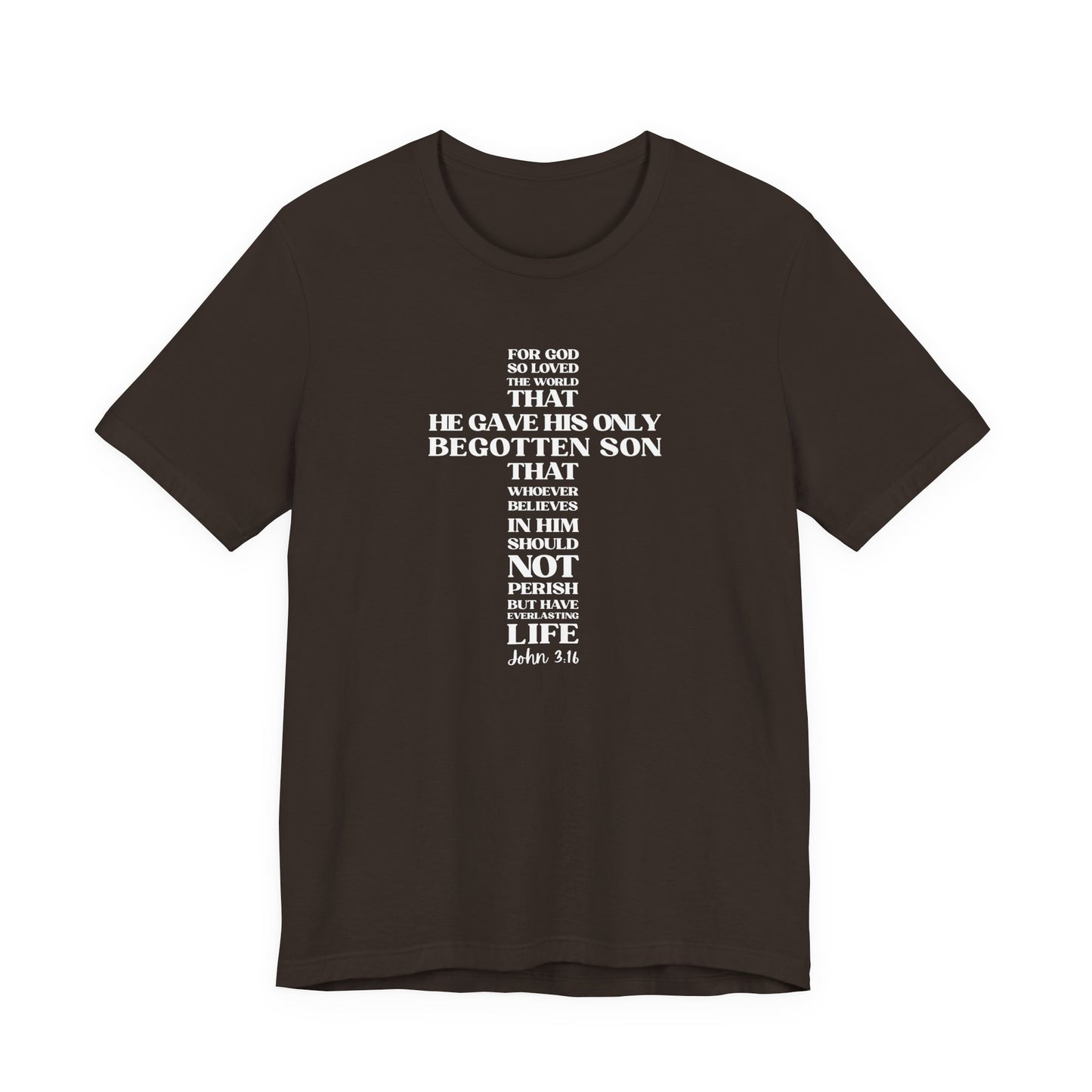 John 3:16 T-Shirt — Bella Canvas 3001 Soft Cotton Crew