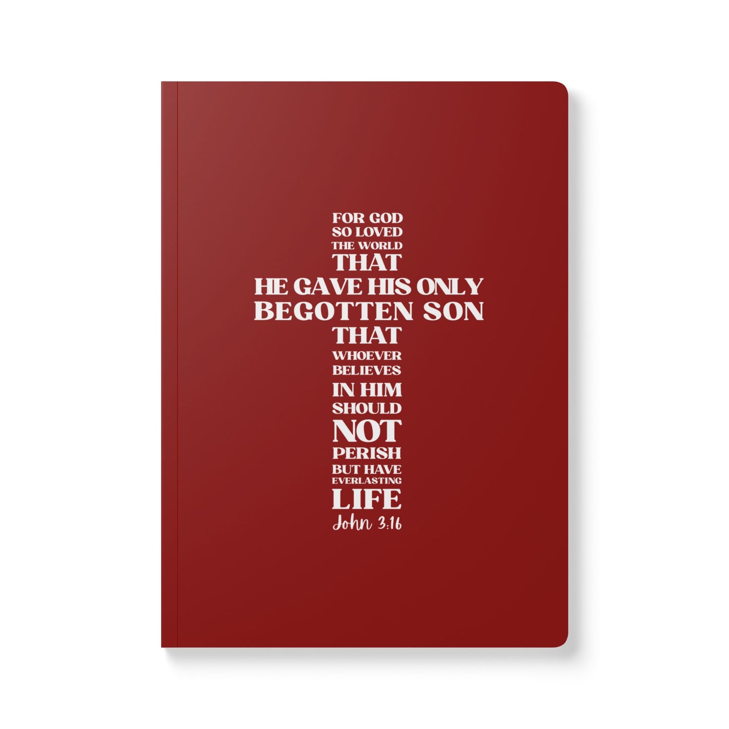 John 3:16 Soft Cover Red Journal