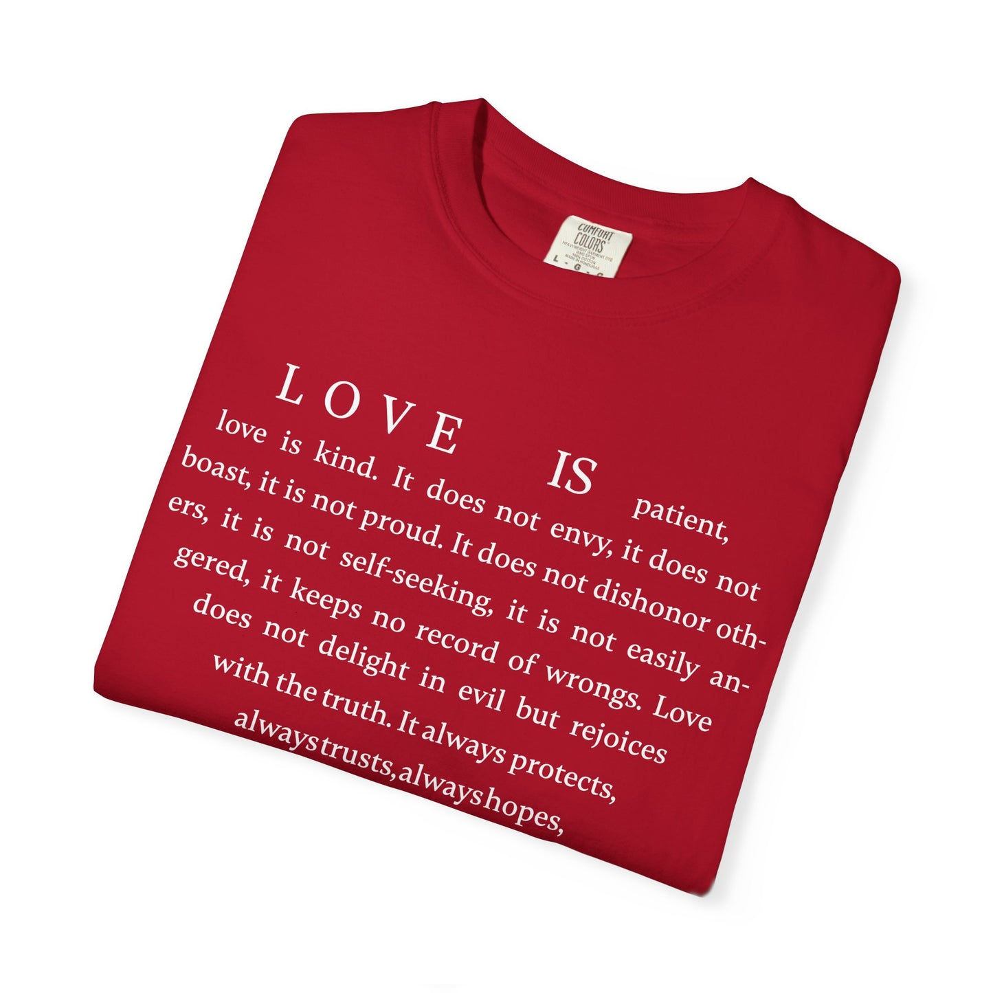1 Corinthians 13:4-8 T-shirt