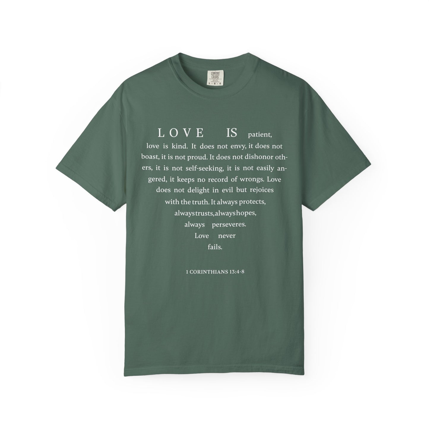 1 Corinthians 13:4-8 T-shirt