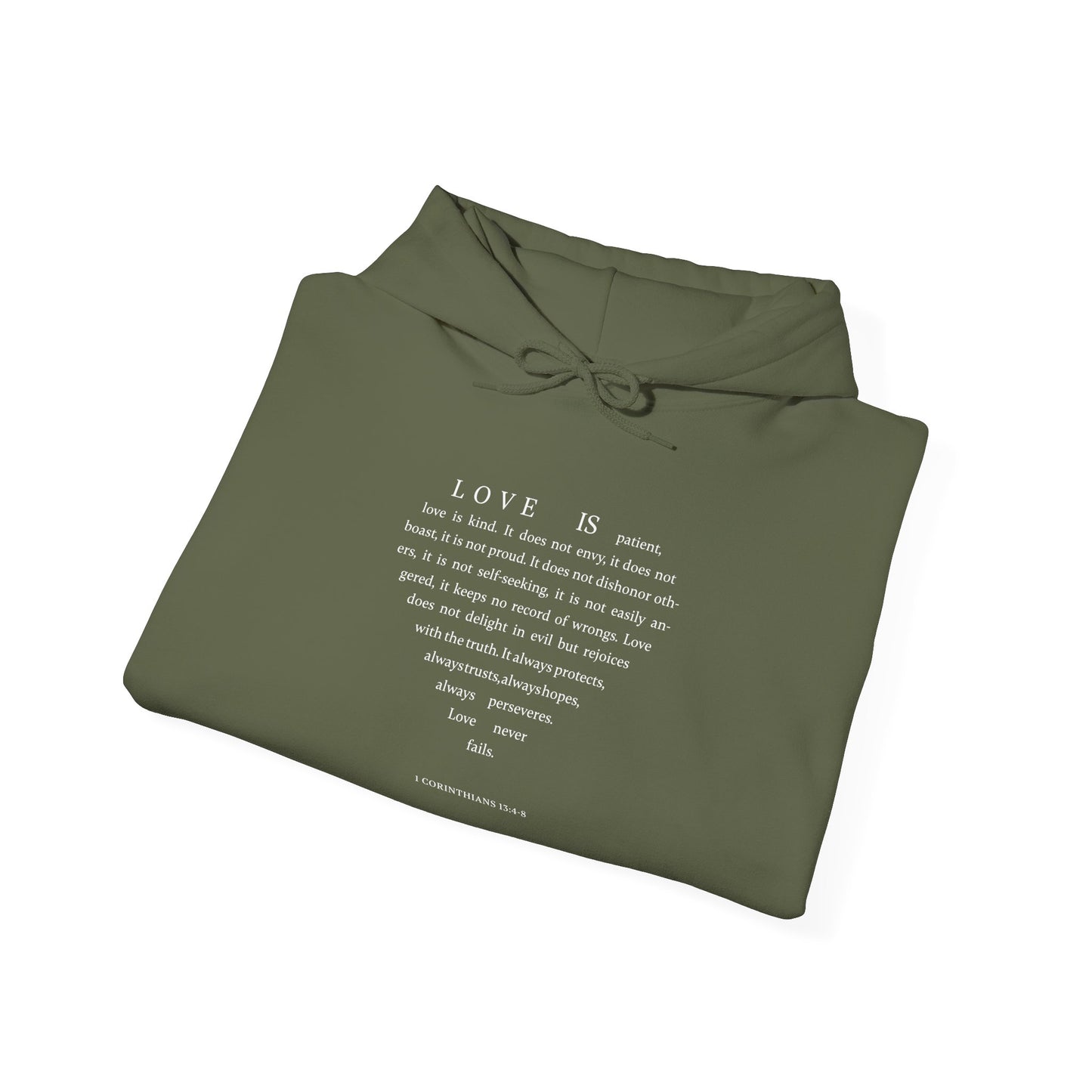 1 Corinthians 13:4-8 Hooded Sweatshirt