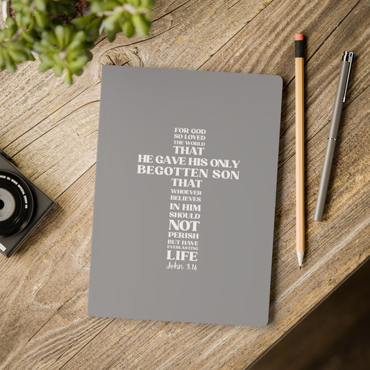 John 3:16 Soft Cover Grey Journal