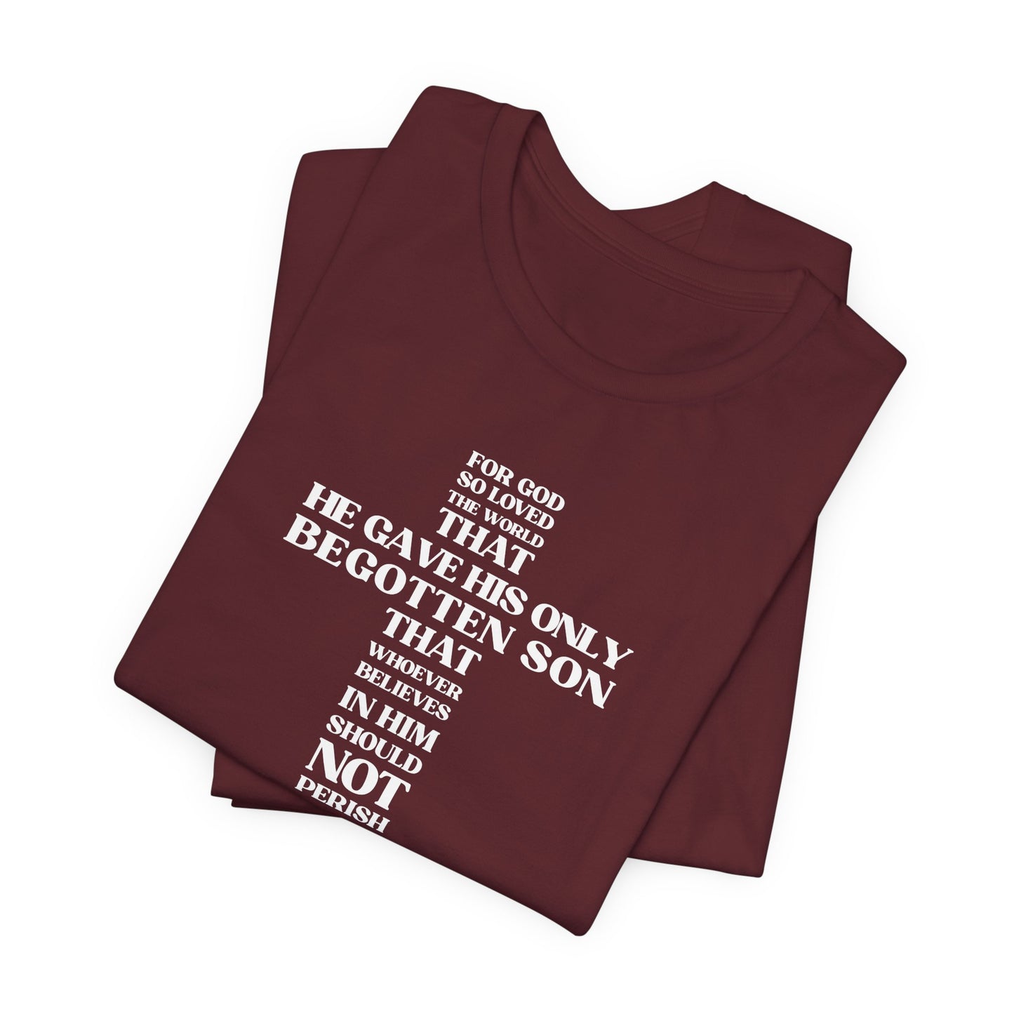 John 3:16 T-Shirt — Bella Canvas 3001 Soft Cotton Crew