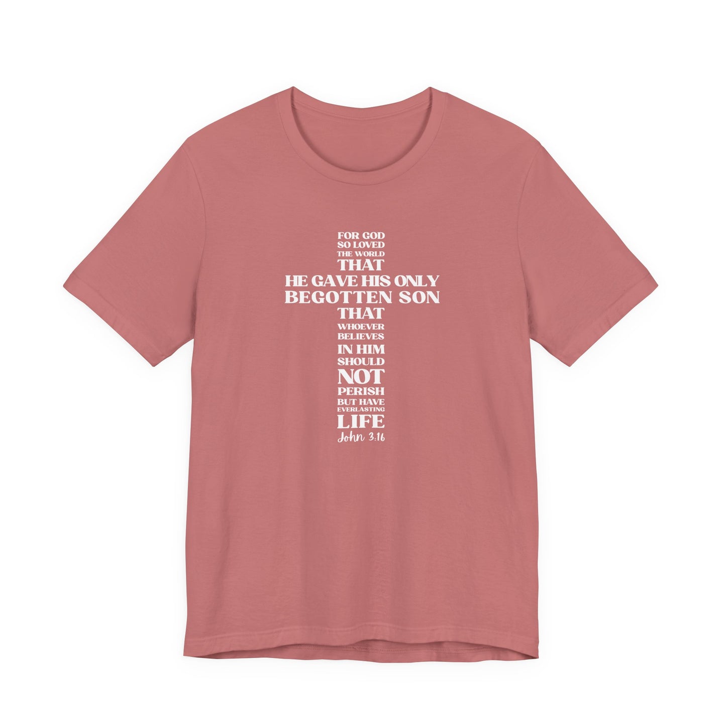 John 3:16 T-Shirt — Bella Canvas 3001 Soft Cotton Crew