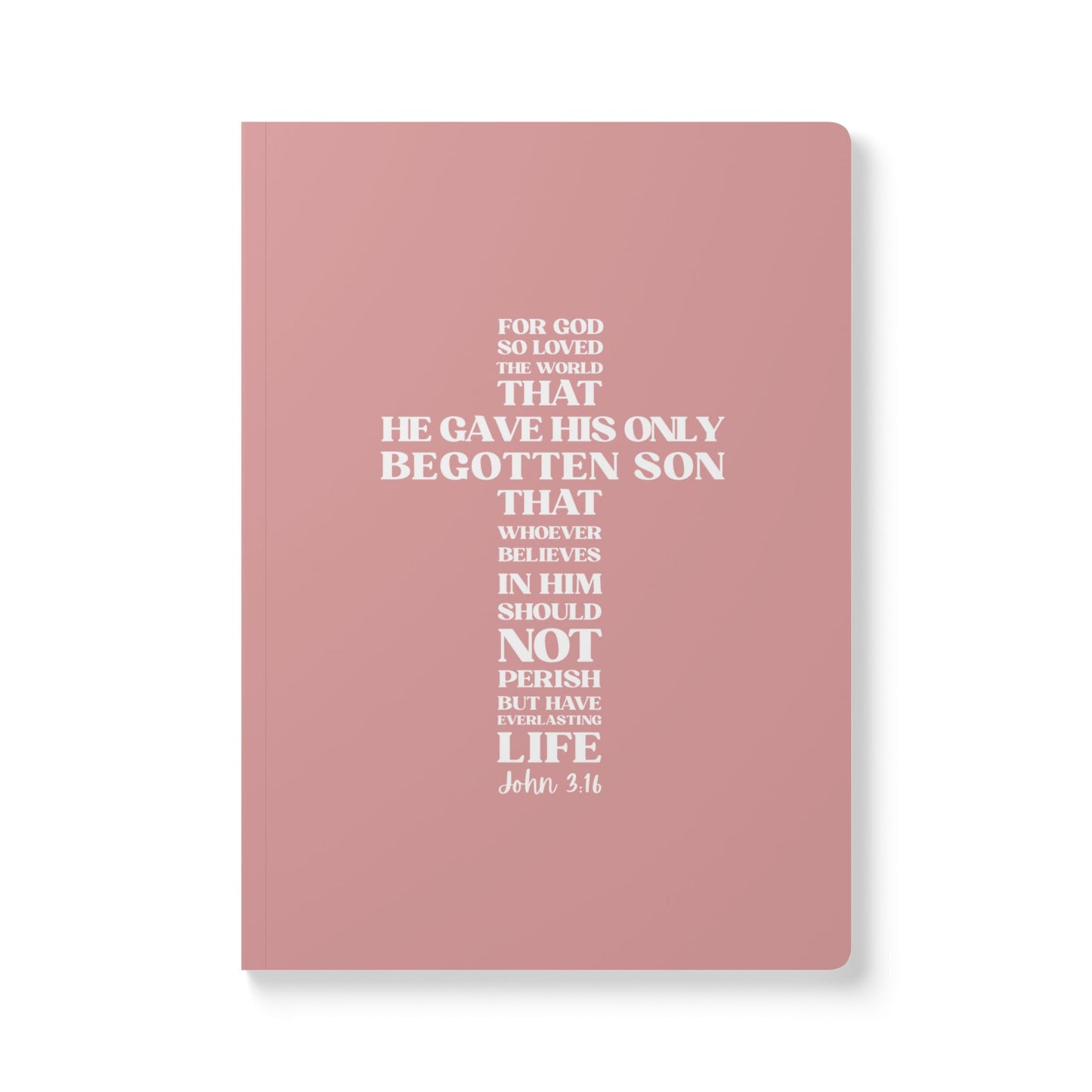 John 3:16 Soft Cover Dusty Rose Journal