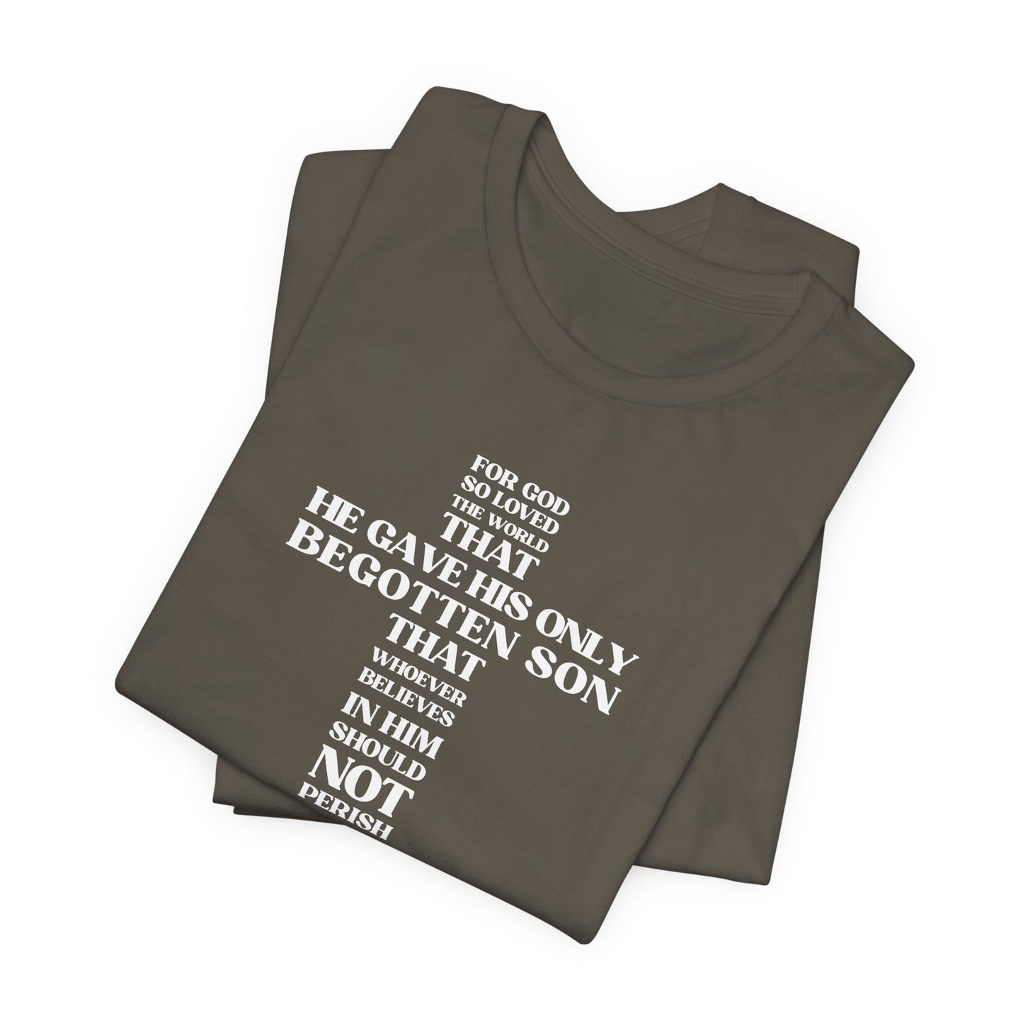 John 3:16 T-Shirt — Bella Canvas 3001 Soft Cotton Crew