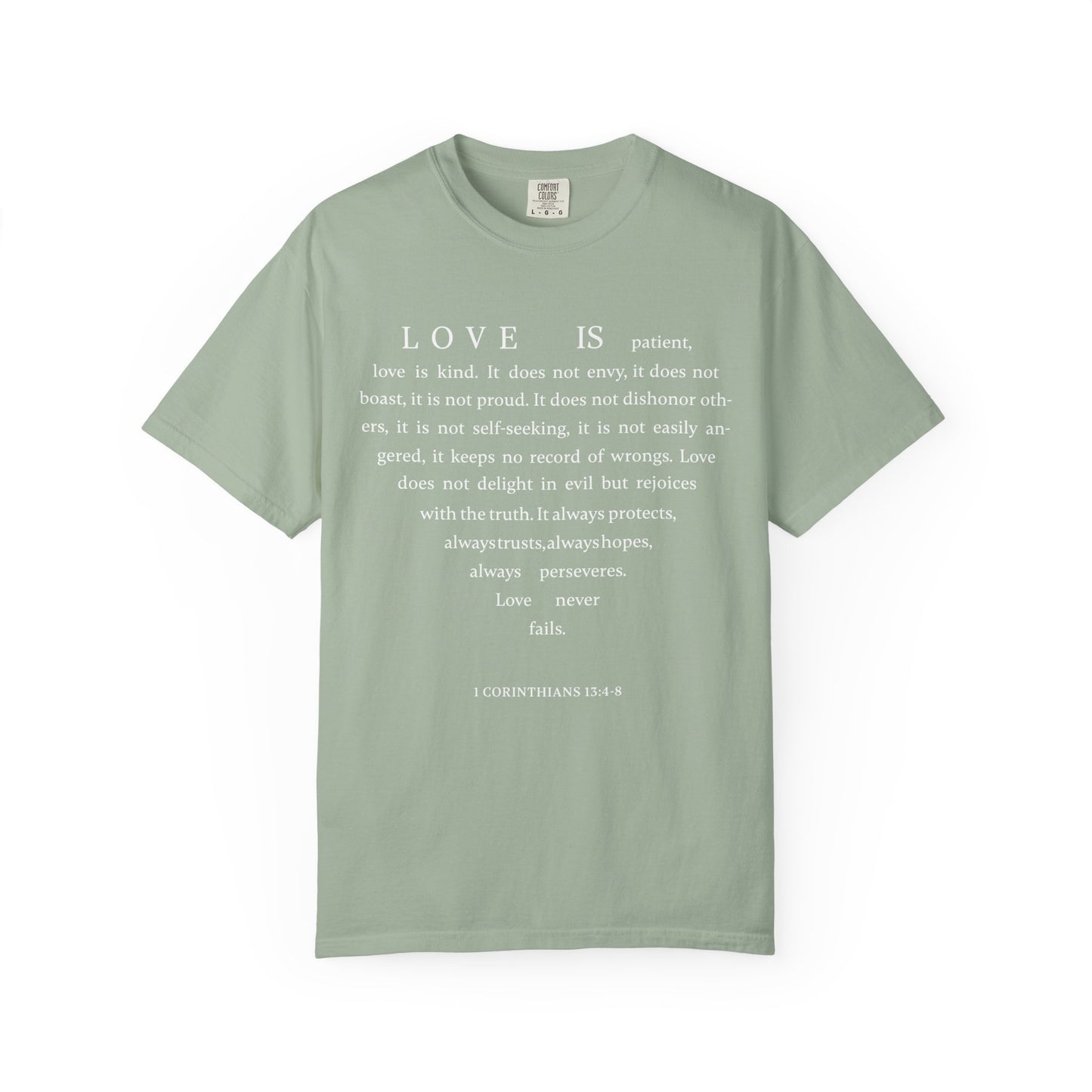 1 Corinthians 13:4-8 T-shirt