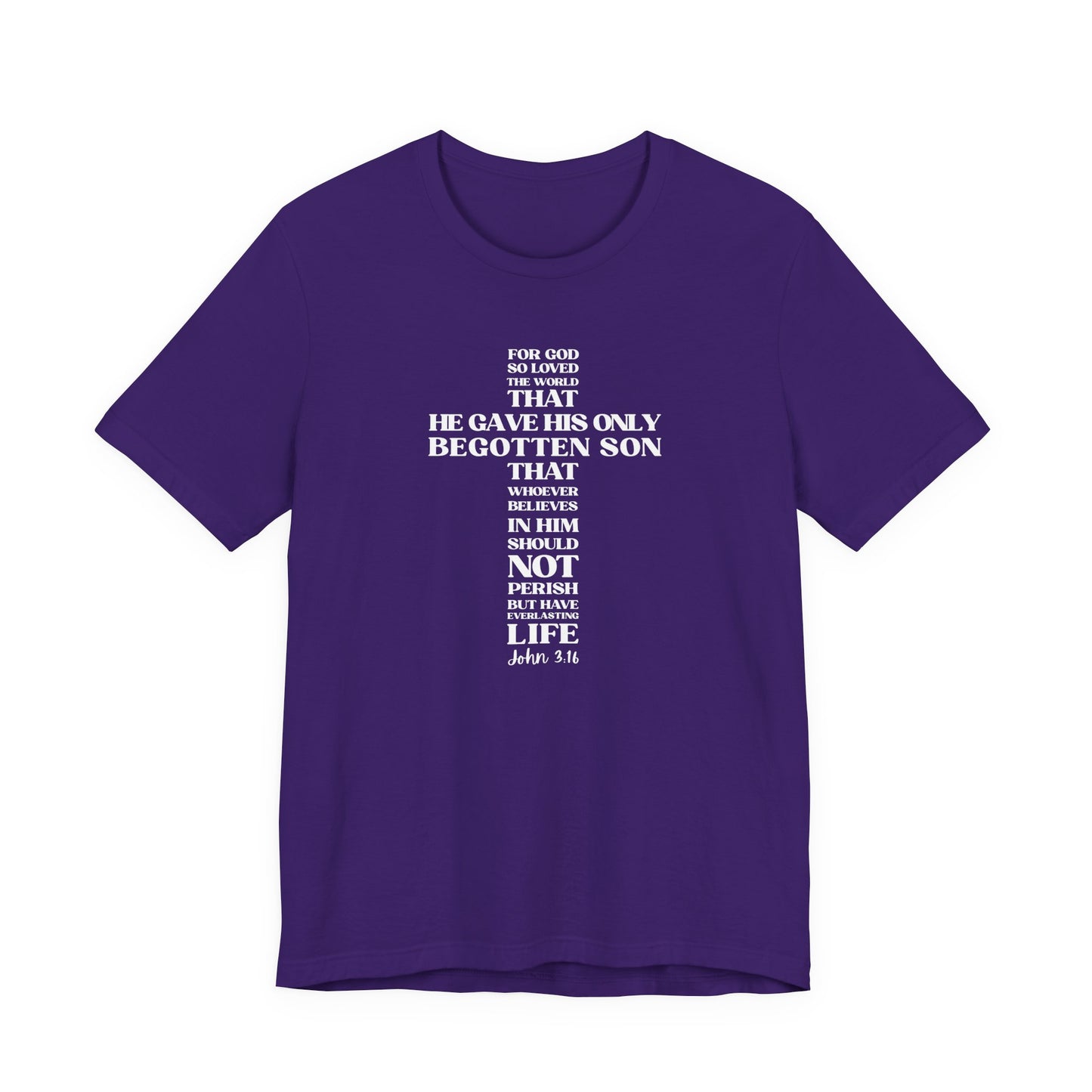 John 3:16 T-Shirt — Bella Canvas 3001 Soft Cotton Crew