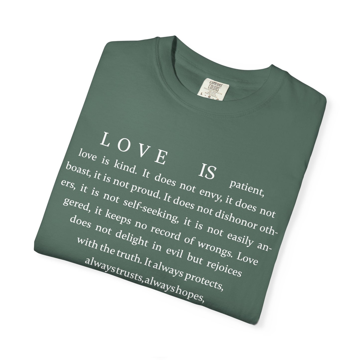 1 Corinthians 13:4-8 T-shirt