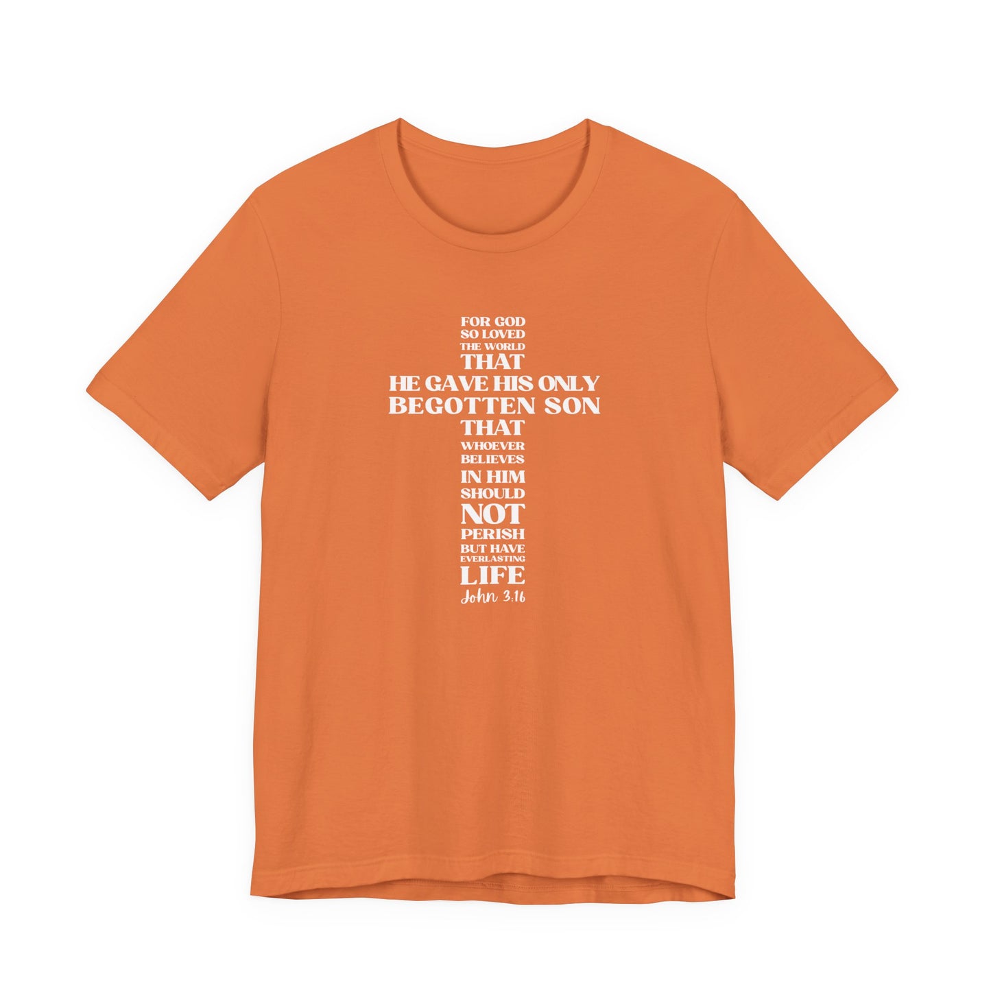 John 3:16 T-Shirt — Bella Canvas 3001 Soft Cotton Crew