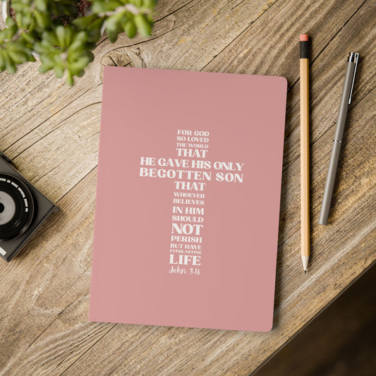 John 3:16 Soft Cover Dusty Rose Journal